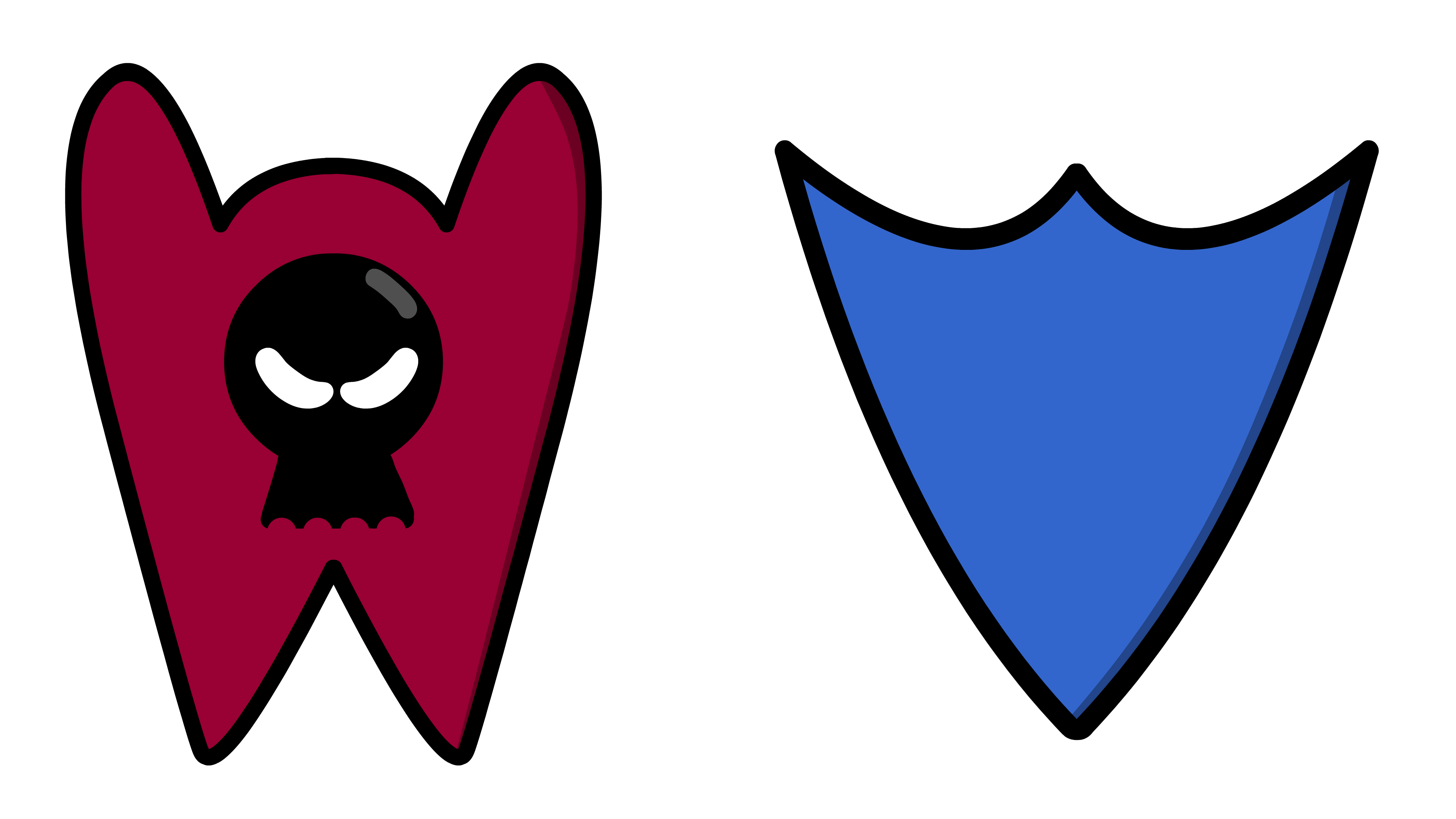 Shield vector red and blue